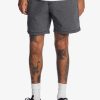 Hombre Quiksilver Pantalones Cortos | Taxer 17" - Short Elastico Para Hombre Black