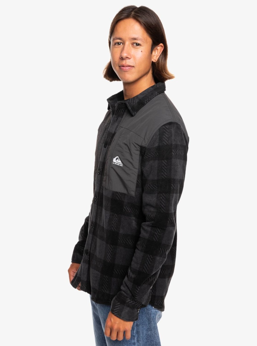 Hombre Quiksilver Camisas | North Seas - Camisa De Manga Larga Para Hombre Phantom Buffalo North Seas