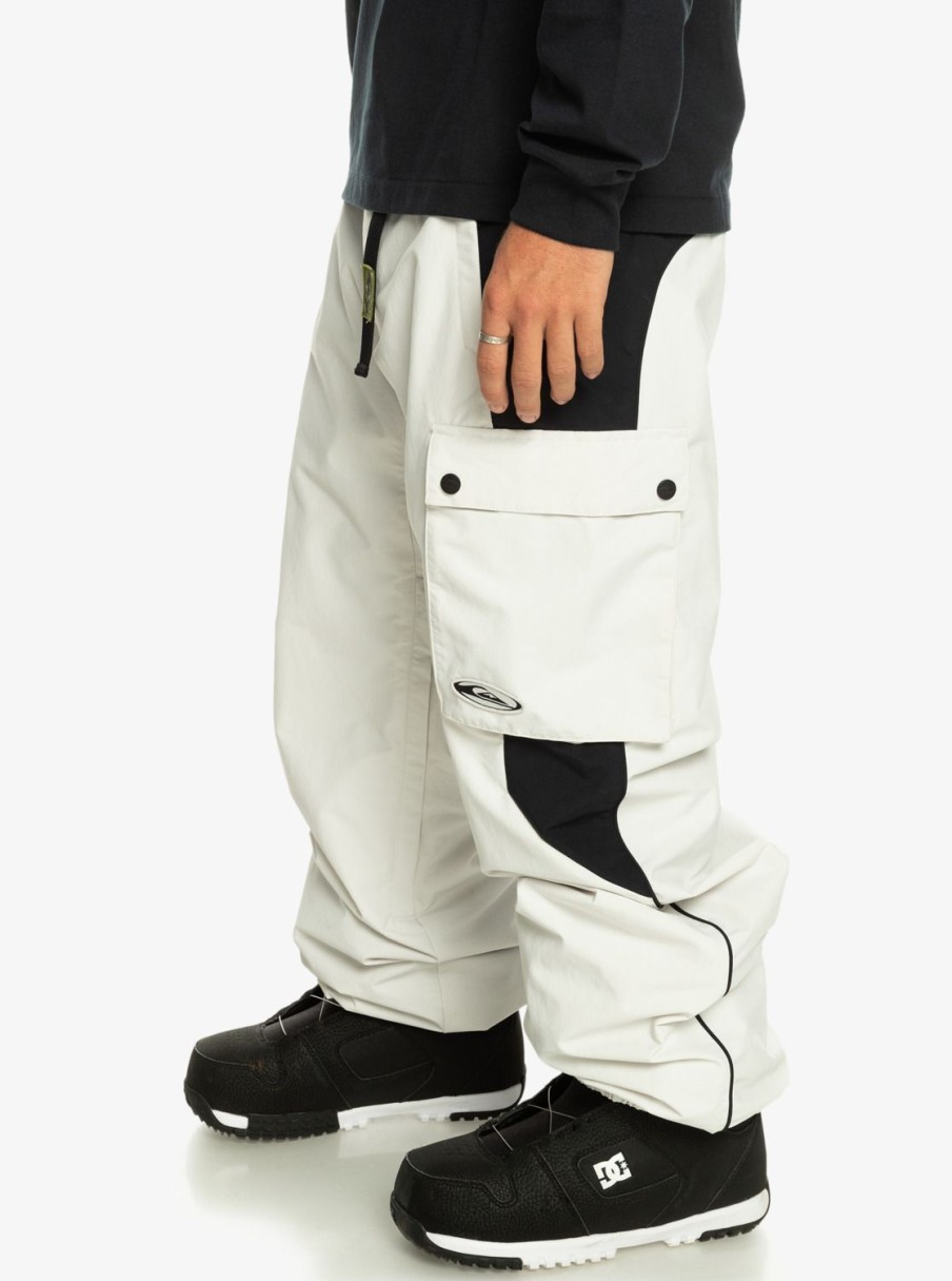 Hombre Quiksilver Pantalones De Snow | Snow Down Cargo - Pantalon Tecnico Snow Para Hombre Nimbus Cloud