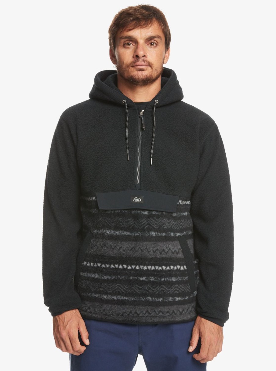 Hombre Quiksilver Sudaderas & Jerseis | Clean Coasts - Sudadera Con Capucha Y Cremallera Para Hombre Black