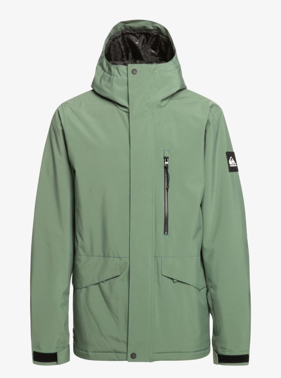 Hombre Quiksilver Chaquetas De Snow | Mission Solid - Chaqueta Para Nieve Para Hombre Laurel Wreath