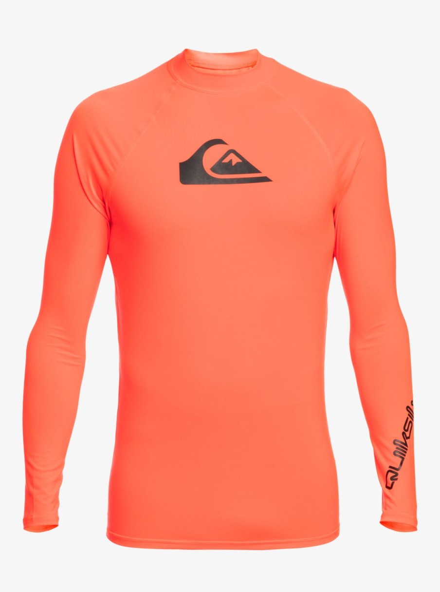 Hombre Quiksilver Lycras | All Time - Lycra De Manga Larga Upf 50 Para Hombre Fiery Coral