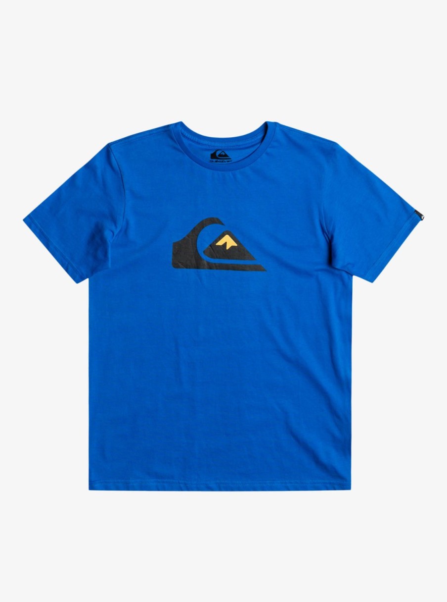 Nino Quiksilver Camisetas | Comp Logo - Camiseta Para Chicos Azure Blue