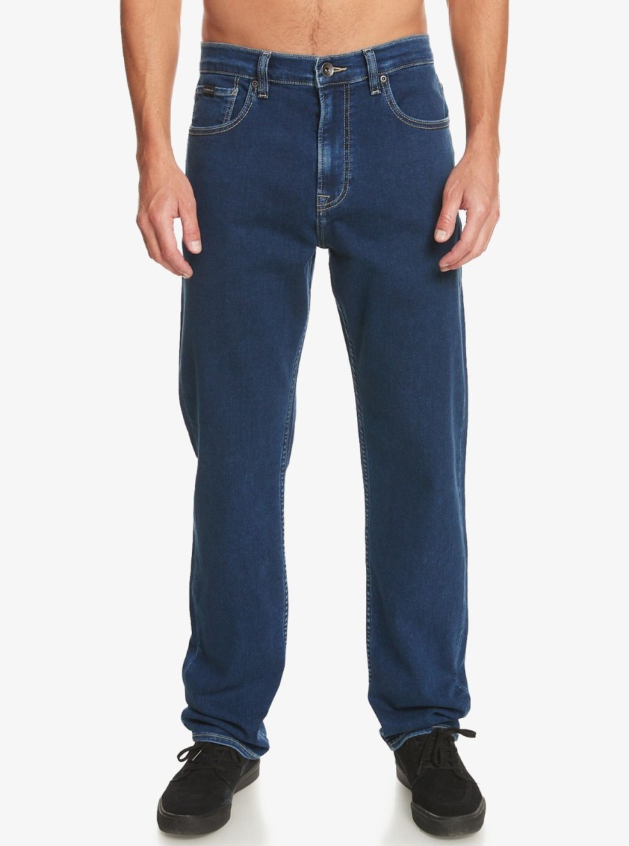 Hombre Quiksilver Pantalones | Modern Wave - Vaqueros Estrechos Para Hombre Medium Blue