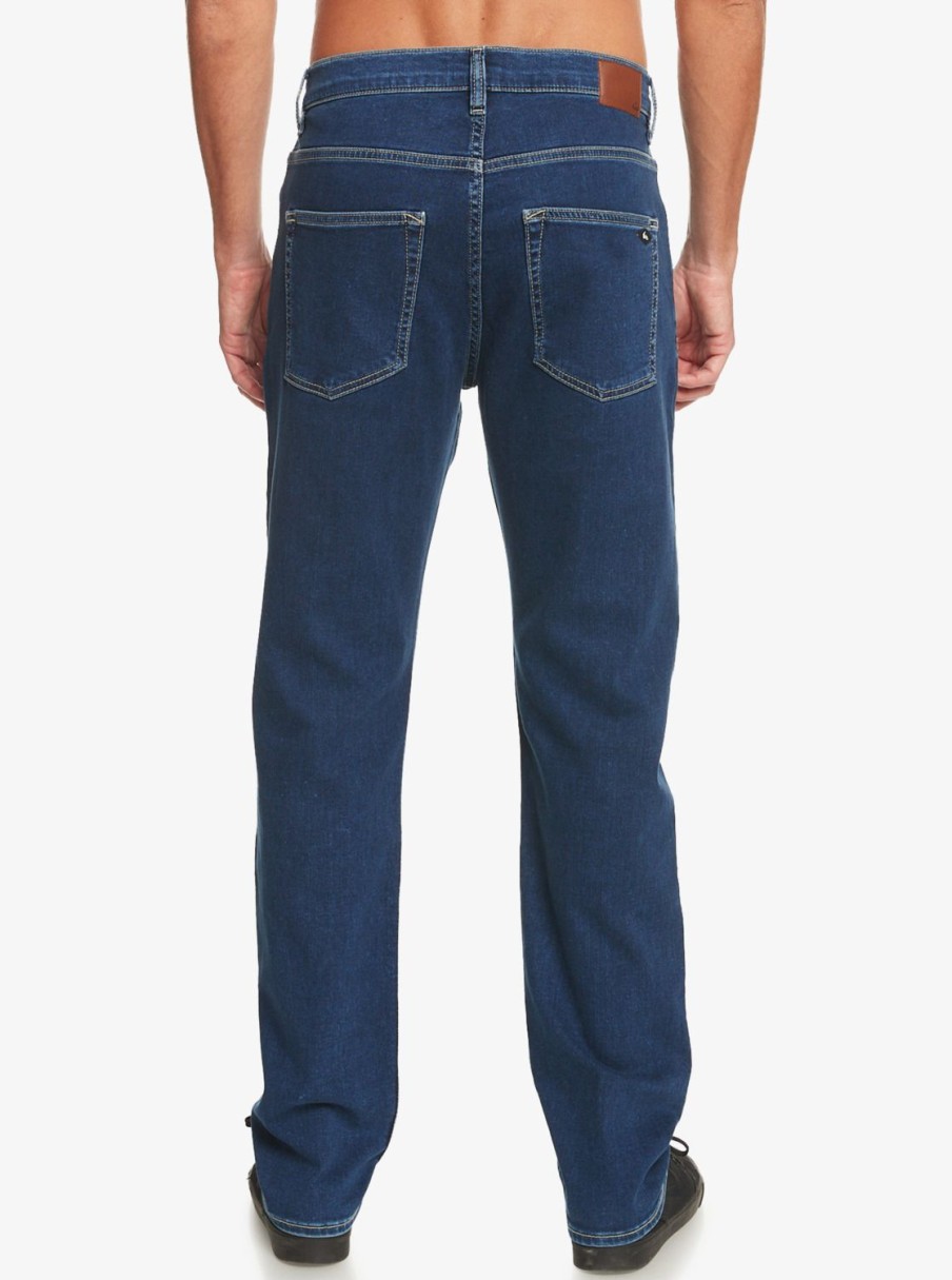 Hombre Quiksilver Pantalones | Modern Wave - Vaqueros Estrechos Para Hombre Medium Blue