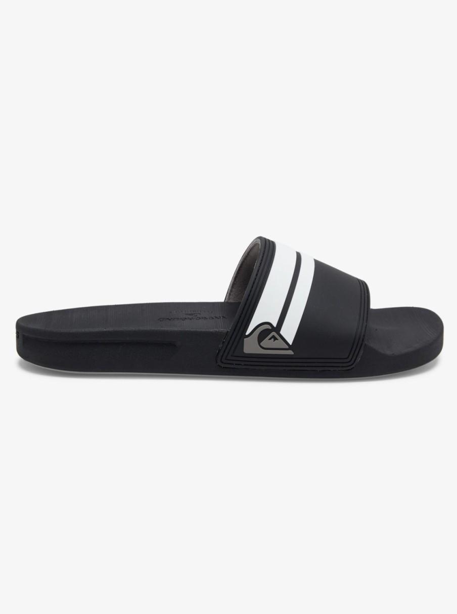 Hombre Quiksilver | Rivi Slide - Sandalias Slider Para Hombre Black/Black/White