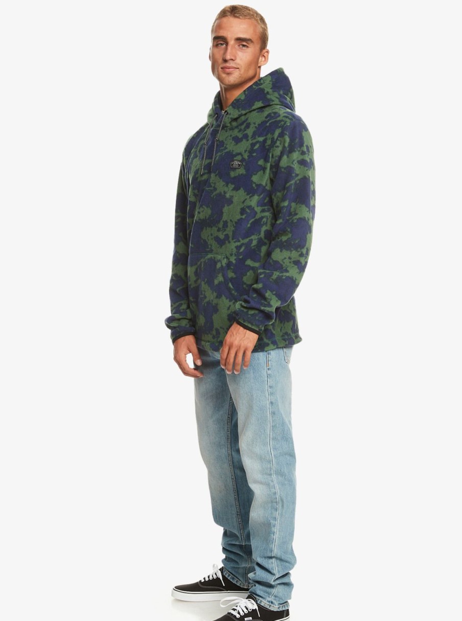 Hombre Quiksilver Sudaderas & Jerseis | Essentials - Polar Con Capucha Para Hombre Greener Pasture Storm Riders