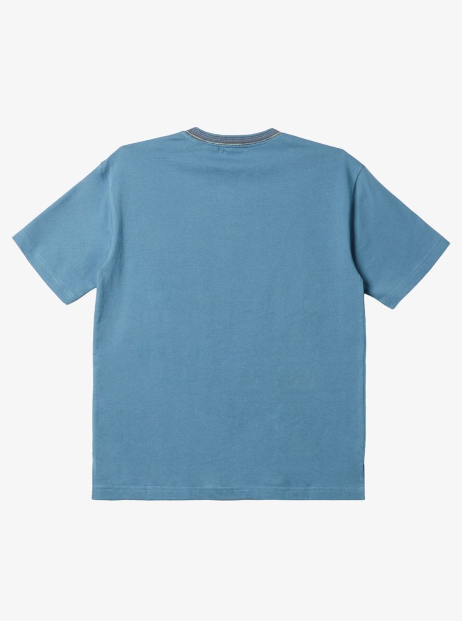 Nino Quiksilver Camisetas | Radical Times - Camiseta Con Bolsillo Para Chicos 8-16 Aegean Blue