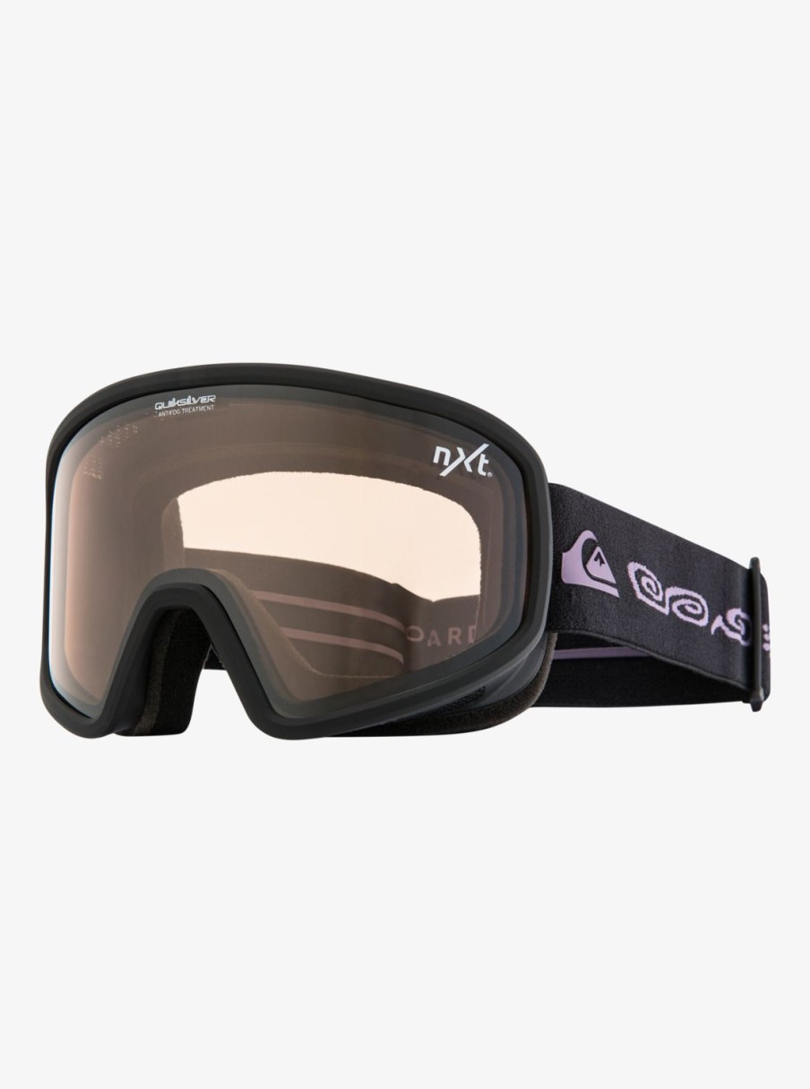 Hombre Quiksilver Accesorios | Browdy Austin Sweetin - Mascara Para Snowboard/Esqui Para Hombre Black/Clux Ml Silver S3