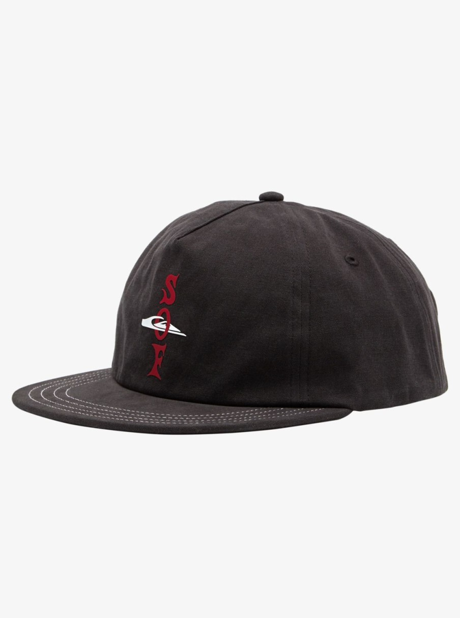 Hombre Quiksilver Gorras & Sombreros | Diablo Of Fortune - Gorra Con Ajuste Posterior A Presion Para Hombre Black