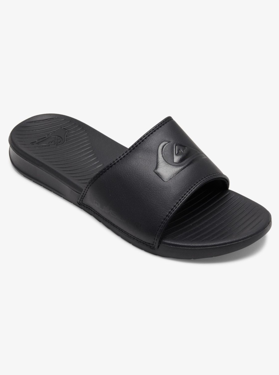 Hombre Quiksilver | Bright Coast - Chanclas Slider Para Hombre Solid Black