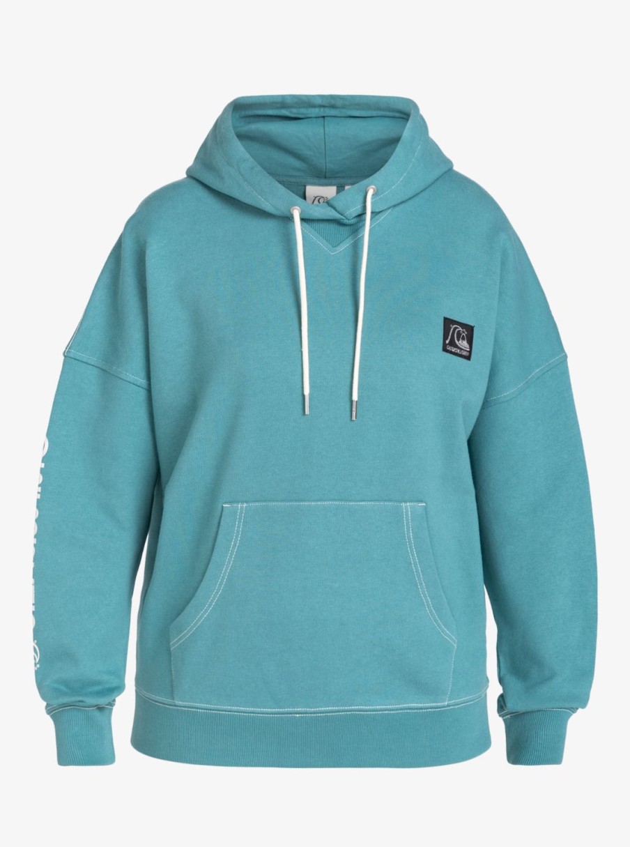 Mujer Quiksilver | Uni - Sudadera De Algodon Organico Con Capucha Para Mujer Brittany Blue