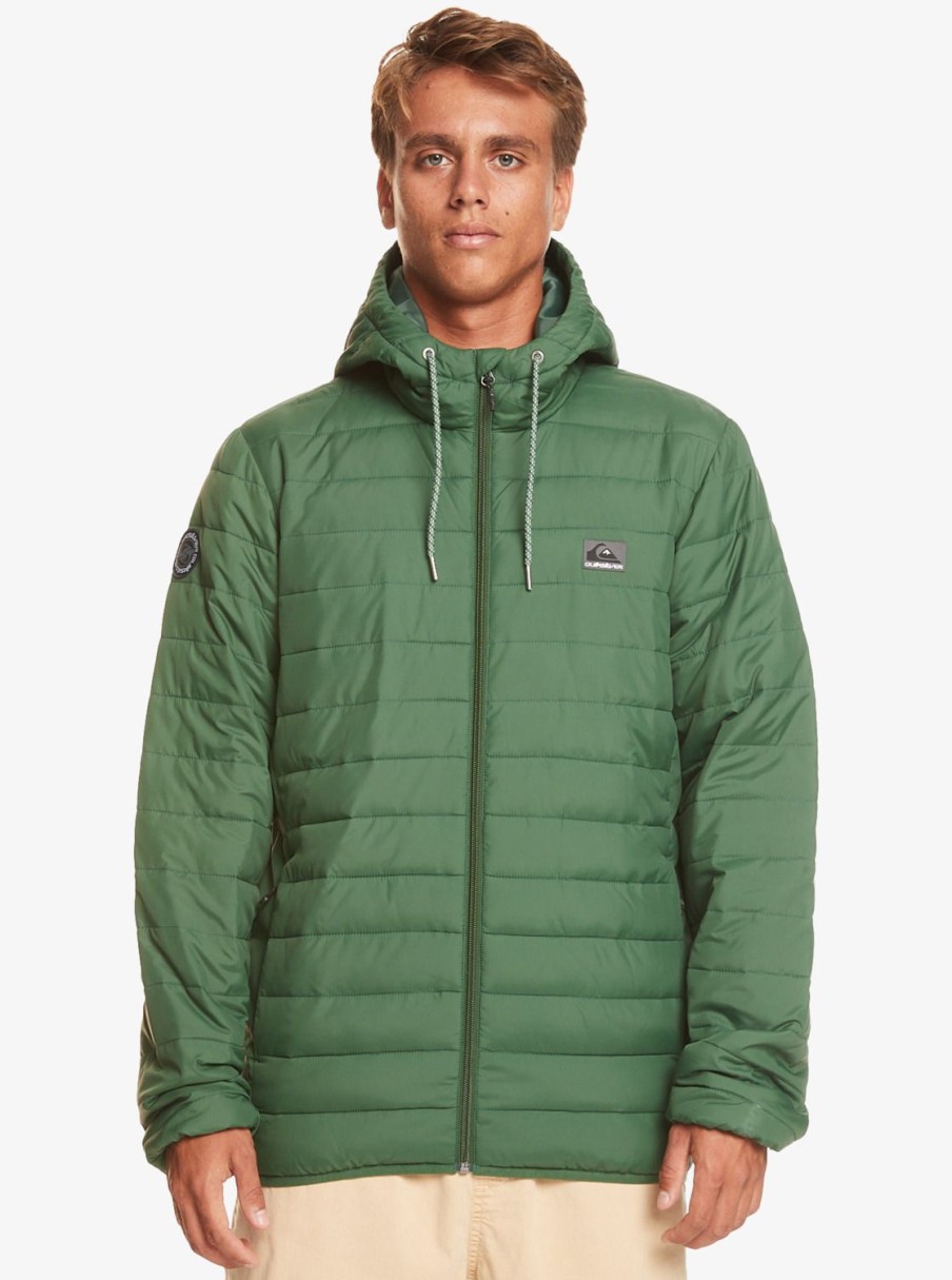 Hombre Quiksilver Chaquetas & Abrigos | Scaly - Chaqueta Acolchada Para Hombre Greener Pastures