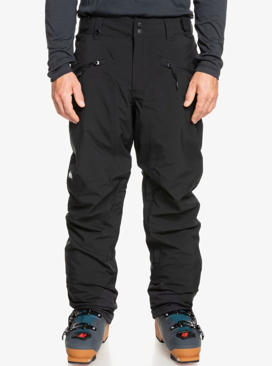 Hombre Quiksilver Pantalones De Snow | Boundry - Pantalon Para Nieve Para Hombre True Black