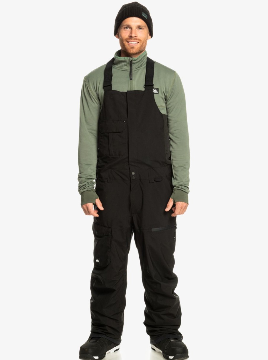 Hombre Quiksilver Pantalones De Snow | Utility - Pantalon De Peto Para Nieve Para Hombre True Black