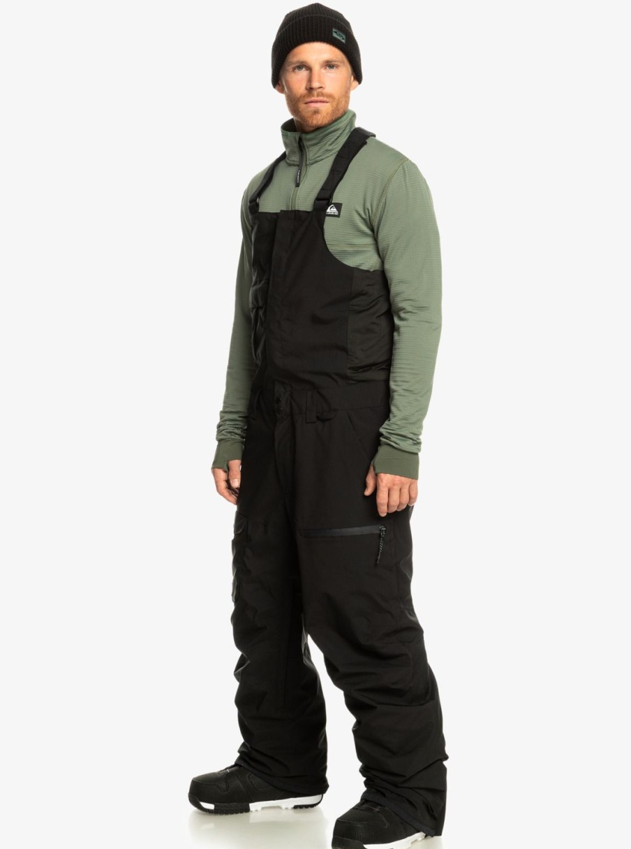 Hombre Quiksilver Pantalones De Snow | Utility - Pantalon De Peto Para Nieve Para Hombre True Black