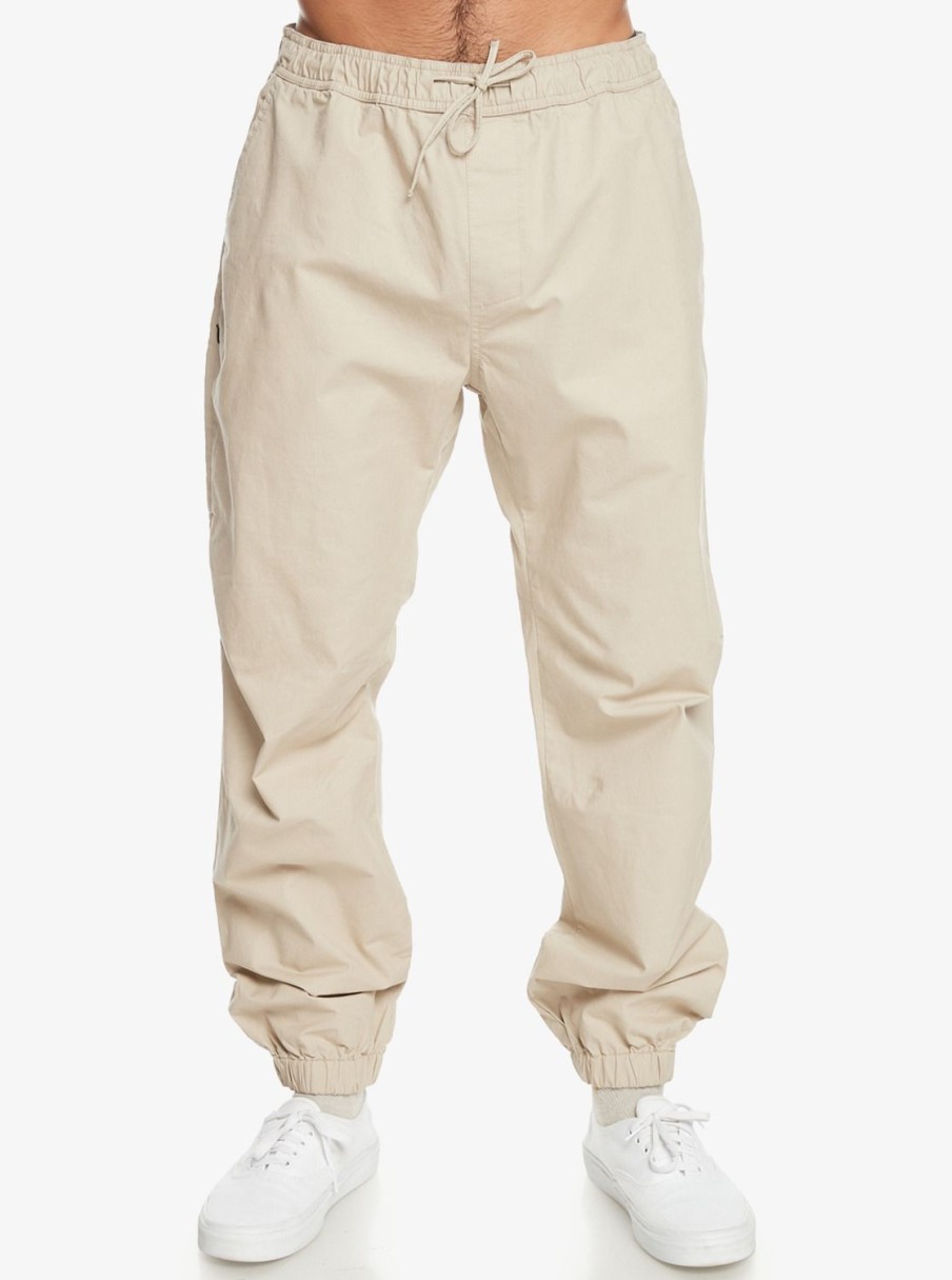 Hombre Quiksilver Pantalones | Lo-Tech Beach Cruiser - Pantalon De Chandal Para Hombre Plaza Taupe