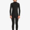 Nino Quiksilver Trajes De Surf | 3/2Mm Everyday Sessions - Traje De Surf Con Cremallera En El Pecho Para Chicos Black