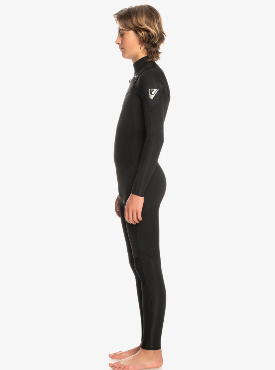 Nino Quiksilver Trajes De Surf | 3/2Mm Everyday Sessions - Traje De Surf Con Cremallera En El Pecho Para Chicos Black