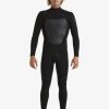 Hombre Quiksilver Trajes De Surf | 4/3Mm Marathon Sessions - Traje De Surf Con Cremallera En El Pecho Para Hombre Black